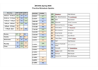 2025 Spring Practice Schedule